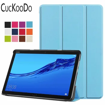 

100Pcs/lot Ultra Slim PU Leather with Magnetic Auto Wake & Sleep Function for Huawei MediaPad M5 Lite 10 10-Inch Tablet