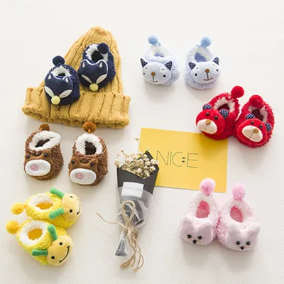 

Newborn Spring Autumn Fox Sock Coral Fleece Cute Sokken Cartoon Meias Soft Animal Patter Baby Boy Socks Baby Girl Socks