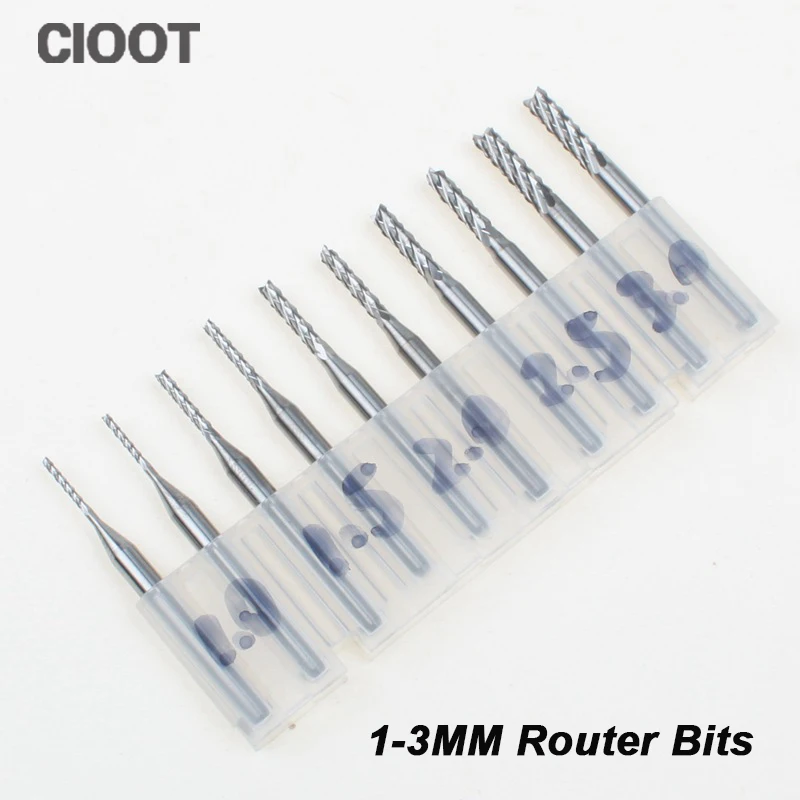 2017 Hot Sale CNC Router Bit Mini Pcb Carbide Machine Tools End Mill 3 175 Diameter