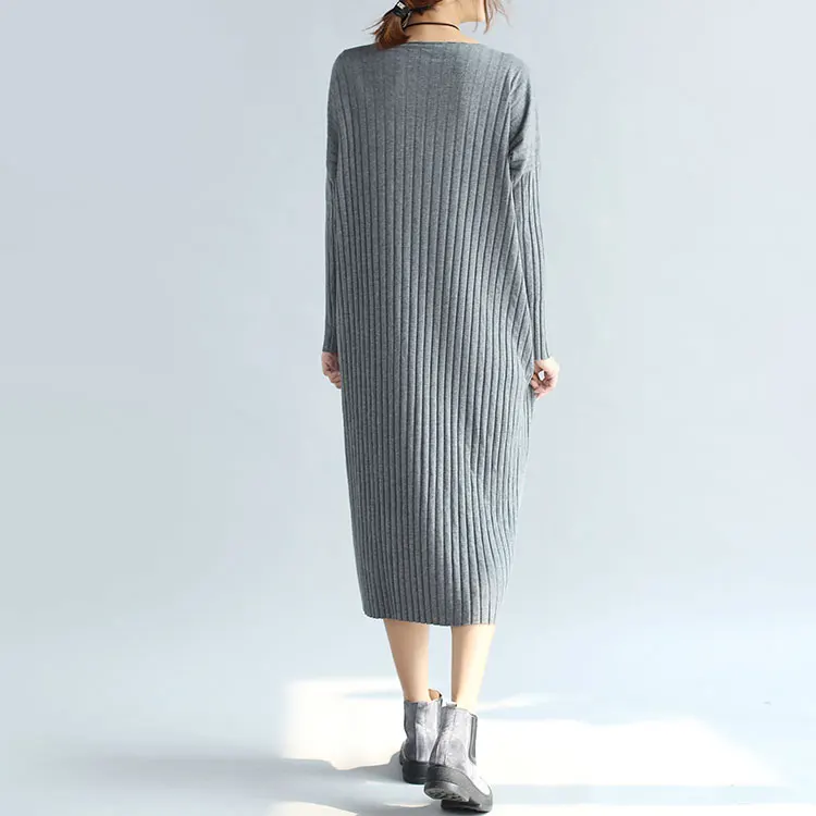 Women Autumn Long Dresses Knitted Clothing Korean Female Sweater Dress 2018 New Long Sleeve Fall Clothing CH794 (18)