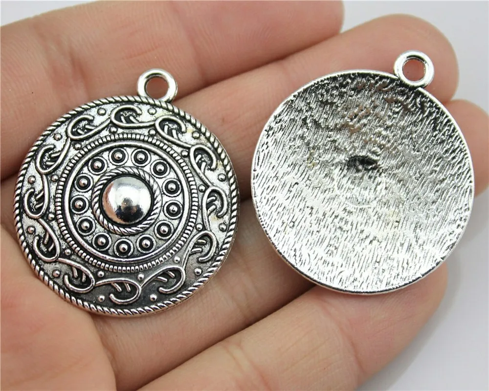 

WYSIWYG 3pcs 47x33mm Motif Pendants Charm Round Shaped Round Motif Charm Round Motif Pendants Charm For DIY Jewelry