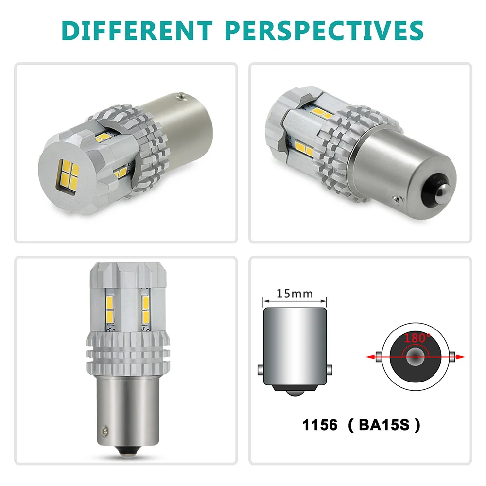 OXILAM 2Pcs P21W LED 1156 BA15S LED Bulbs DRL Car Lights Turn Signal Reverse Running Light R5W 12V Automobiles Driving Lamp OXILAM 2Pcs P21W LED 1156 BA15S LED Bulbs DRL Car Lights Turn Signal Reverse Running Light R5W 12V Automobiles Driving Lamp