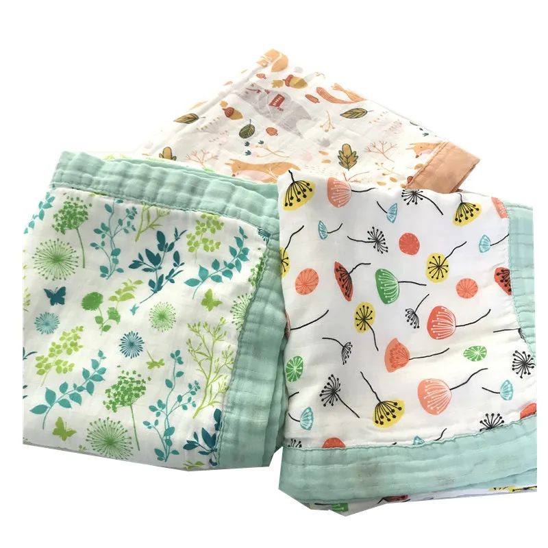 2019 new muslin quilt four layer bamboo baby muslin blanket baby