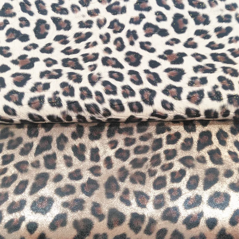 

1PCS A4 SIZE 21X29cm Alisa Glitter Vinyl For Bows, Printed Leopard Leather Fabric for Bow DIY D23F