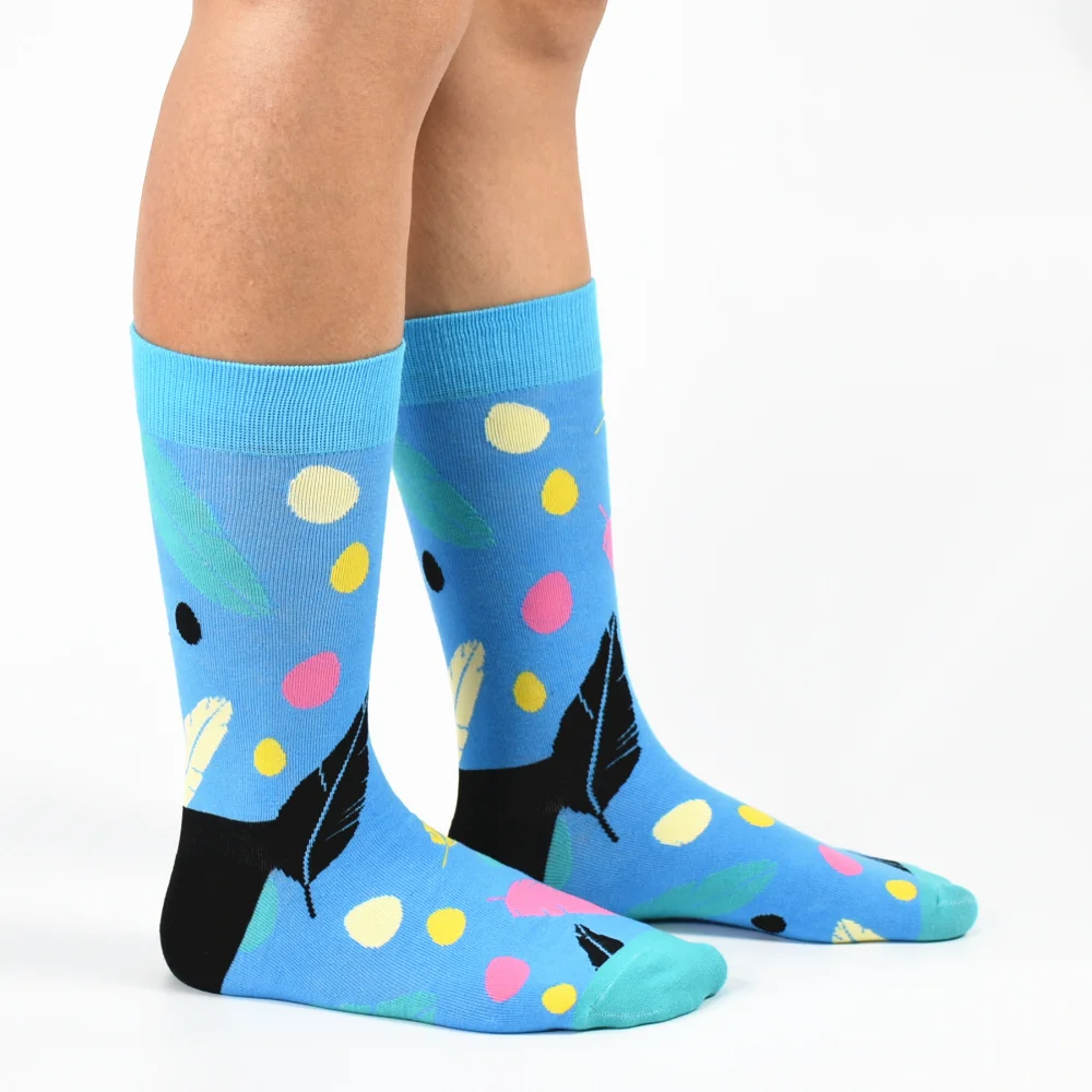 2018 Продажа Топ Мода Смешные носки Sokken Calcetines Hombre S хлопок Для мужчин Носки Happy