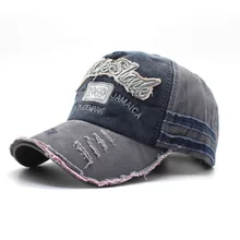 Новая вышивка, старые отверстия, Кепка для гольфа, для мужчин и женщин, хлопок, четыре сезона, промытый водой деним