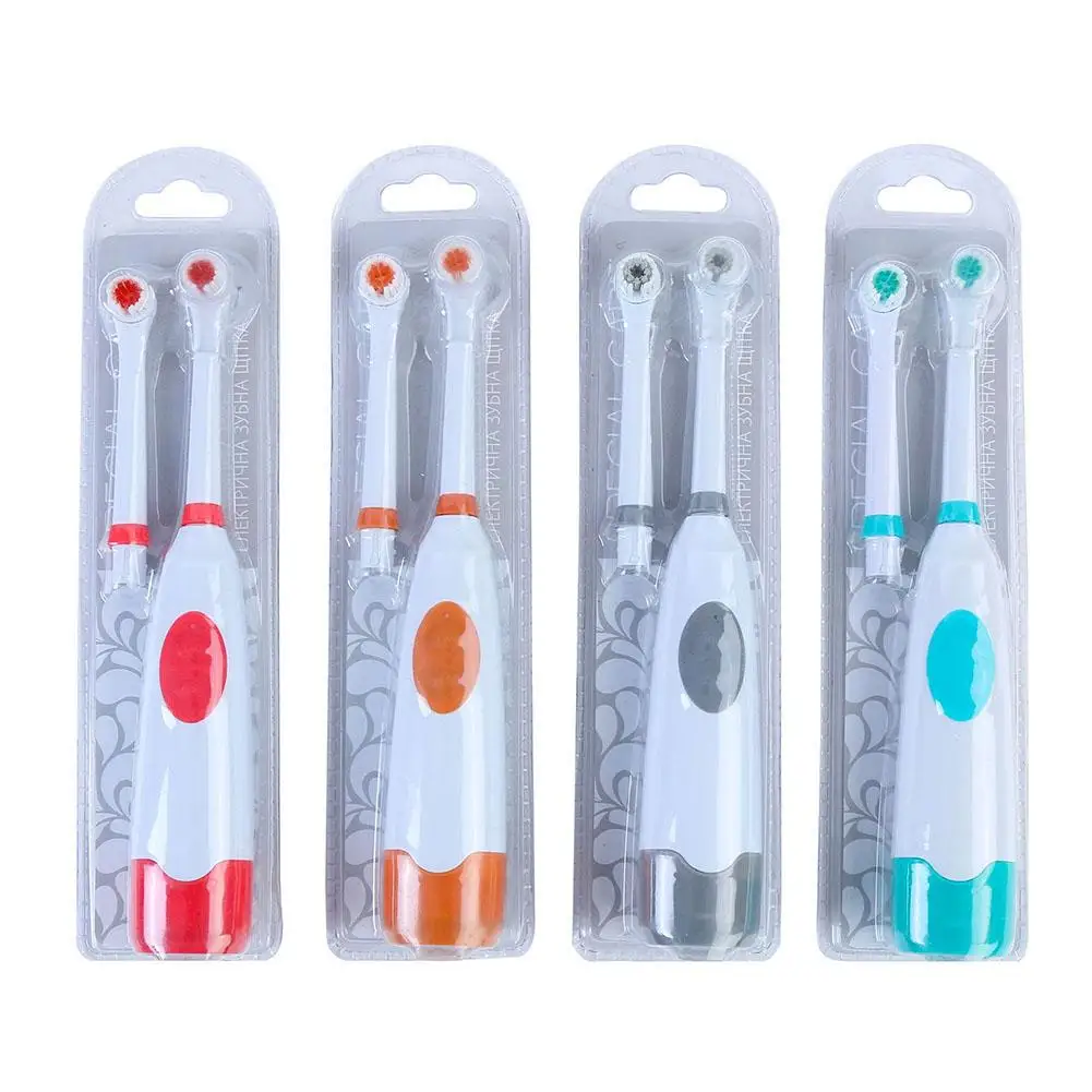 

Waterproof Rotating Electric Toothbrush With 2 Brush Heads Battery Teeth Cleaning,Rechargeable Teeth Brush For Children Oral C