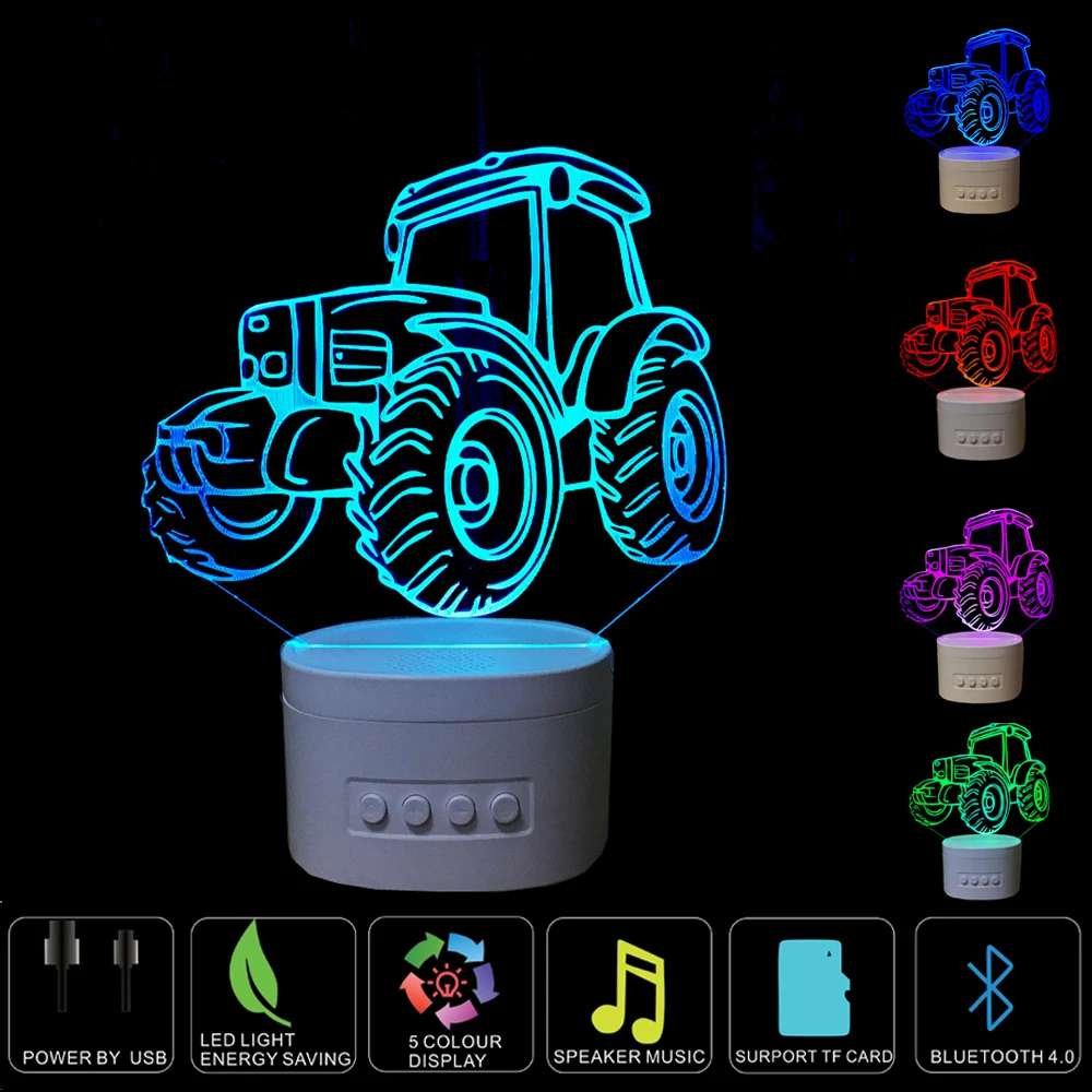 Buy Cute Tractor Bluetooth Speaker USB Music Night