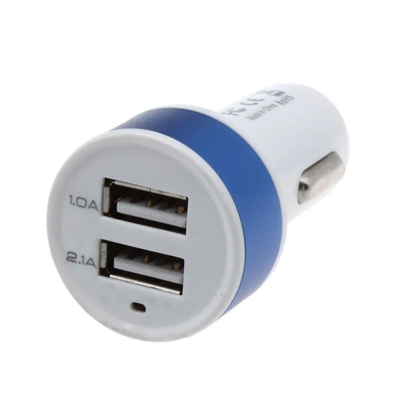  2016 Hot Sale 5V 2.1A 1A Dual USB Ports USB Charger Car Charger Adapter  Quick Charging For iPhone5 6 Nokia for GPS  #ET100 