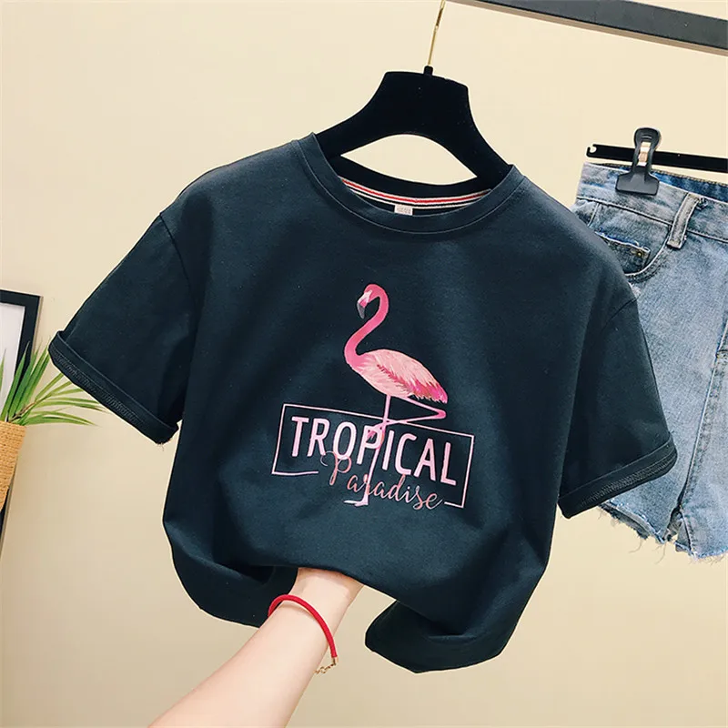 MUMUZI Новая модная женская футболка весна-лето принт для девочек короткий рукав