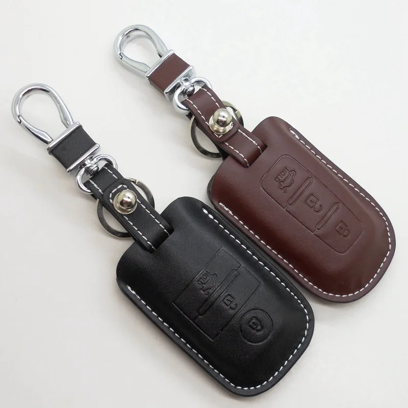 

Leather Car Key Case for 2014 2015 Hyundai ix35 ix25 Santafe Key Holder for Kia k5 k3 kx5 2017 Sportage R Sorento Key Fob Cover