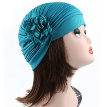 Cheap Price !11 Colors 2017 New Fashion Women Red Indian Stretch Bohemian Turban Hat Chemo Cap Flower Hair Scarf Headwrap