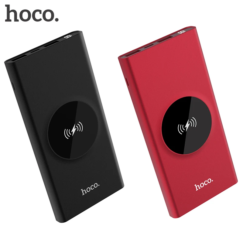 

HOCO 10000mAh Wireless Power Bank for iPhone Xs XR X 8 Xiaomi Mi 9 Qi Wireless Charging Powerbank External Battery Charger