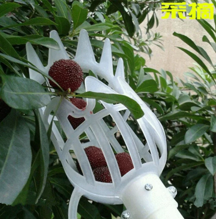 

1PC Waxberry Loquat Fruit Picker Picking Device Plastic White Garden Tool
