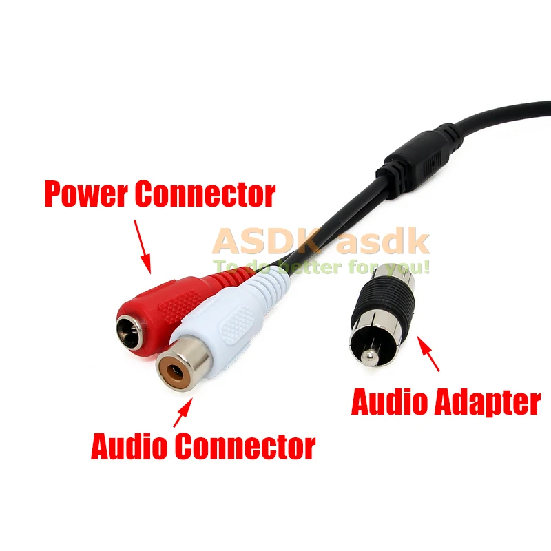 Microphone Sound Monitor Adjustable Mini Audio CCTV Microphone Surveillance Wide Range Sound Pickup Audio Monitor for Security Camera
