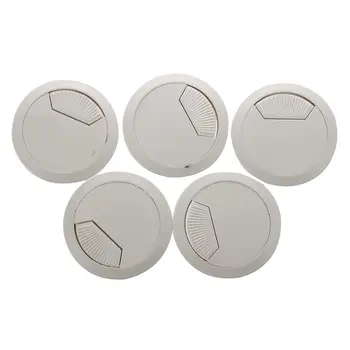 

HOT GCZW-5 piece office desk table computer 60 mm cable pin hole cover- gray