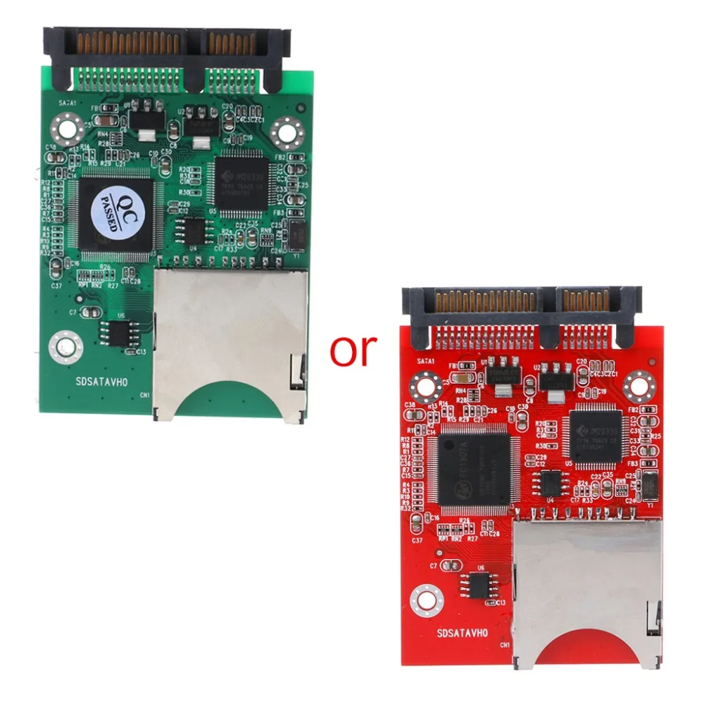 1pc SD SDHC Secure Digita MMC RAID to SATA Converter Adapter Supports