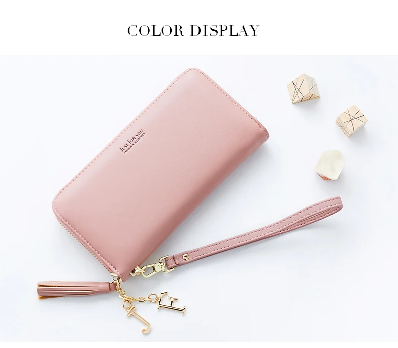 Tassel Wristband Women Wallet Many Departments Female Wallets Brand Designer Ladies Long Clutch Purses Phone Pocket Card Holder