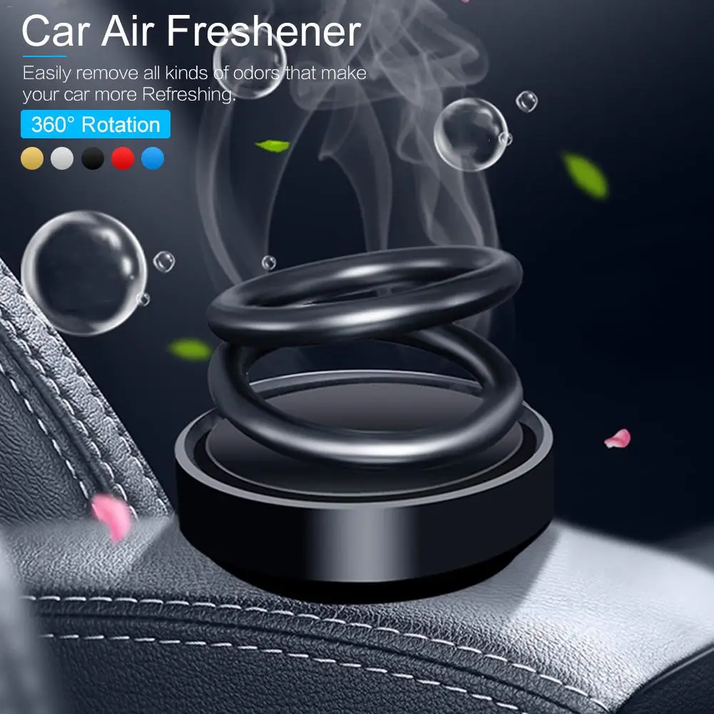 360 Degree Suspension Rotation Creative Double Ring Rotating Car Smell Car Diffuser Perfume Air Freshener Car Air Fragrance