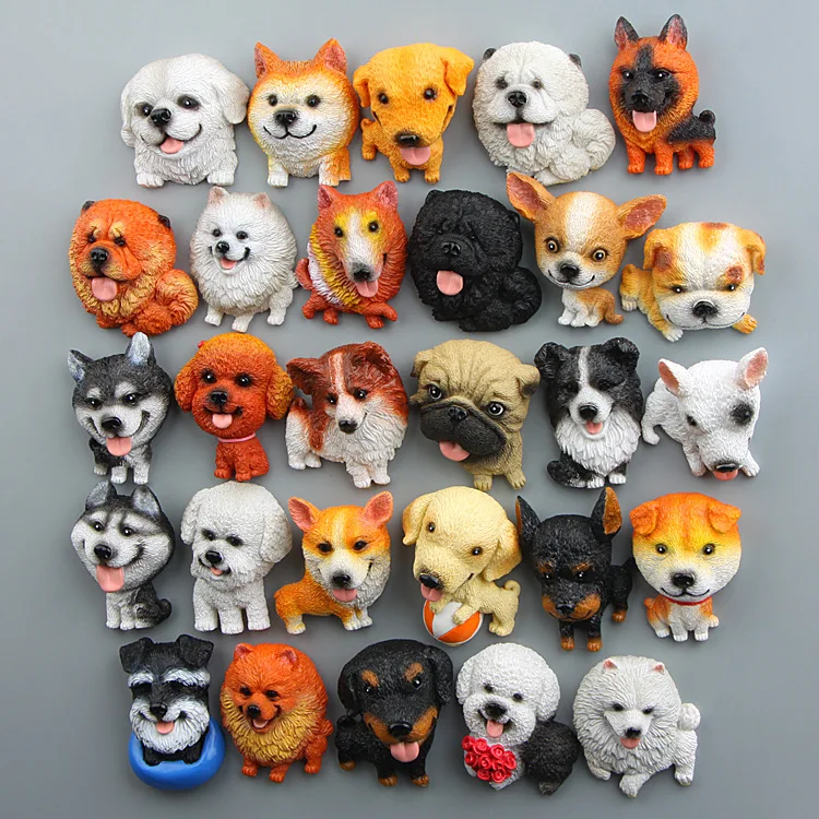 

Cute World Famous Dog Hakishi Keji Bulldog Model Shiba Inu Dog Hands To Do Refrigerator Magnet Doll Stickers
