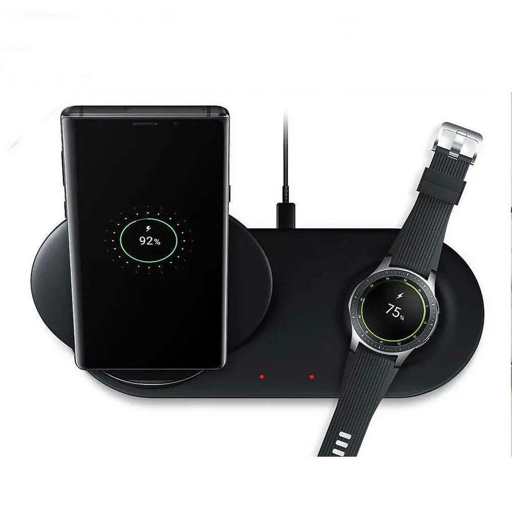 Yiwa для samsung Galaxy S9 S8 gear S3 часы Быстрая Qi Беспроводная зарядная панель и держатель зарядные устройства
