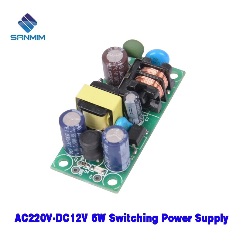 

1PCS SANMIN AC220V to DC12V 0.5A 6W Power supply Isolated switching power supply module 220V to 12V bare board PLG06A12V