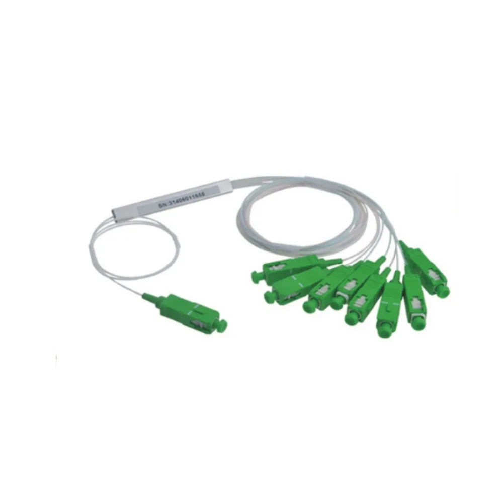 

Mini Steel Tube Type Micro Fiber Optical PLC Splitter 1x8 With SC/APC Connector 50pcs