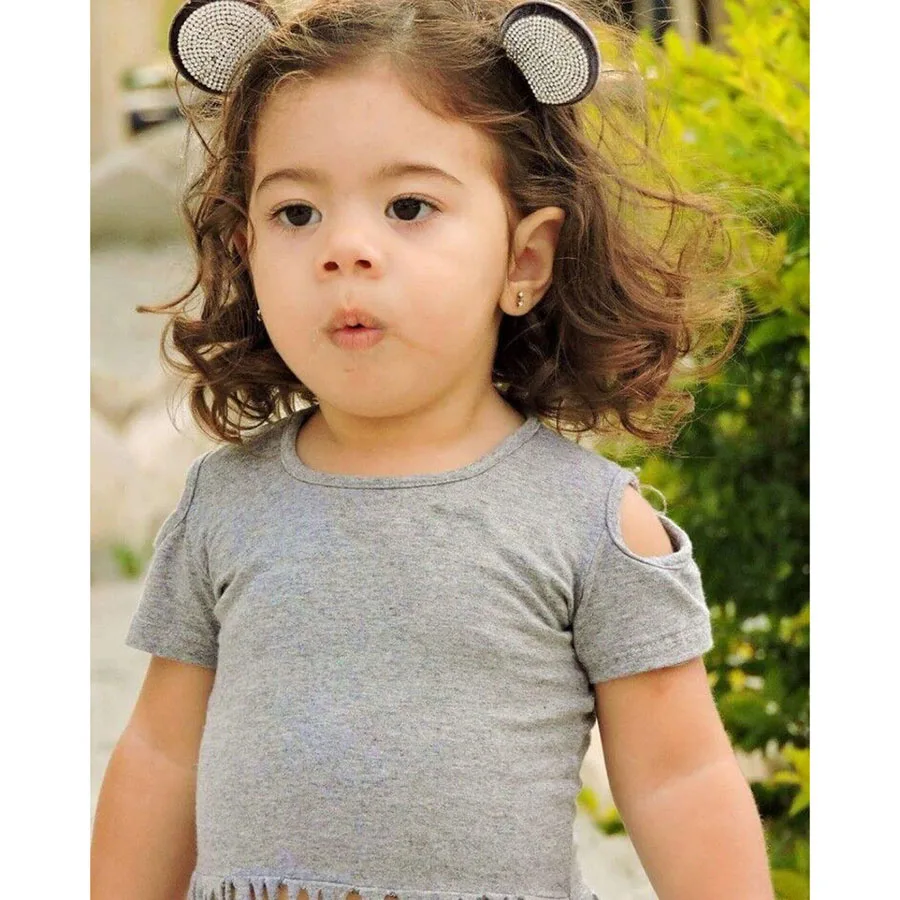 Dream Vine Baby Girls Blouse 2018 New Fashion Princess Clothing Gery Short Sleeve Baby Girls Shoulder-less Blouses for 1-4Y (2)