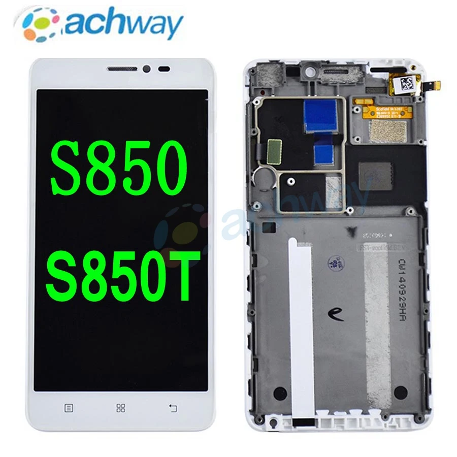 

NEW 5.0" For Lenovo S850 S850T LCD Display Touch Screen Digitizer Assembly With Frame Replacement For Lenovo S850