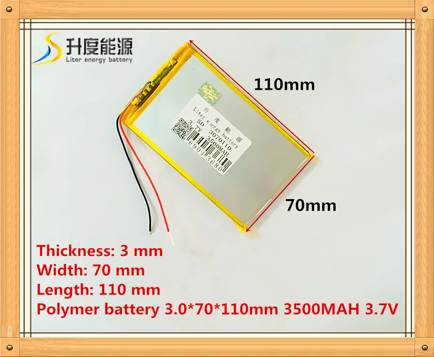 The tablet battery 3.7V 3500mAH 3070110 Polymer lithium ion / Li-ion battery for tablet pc battery