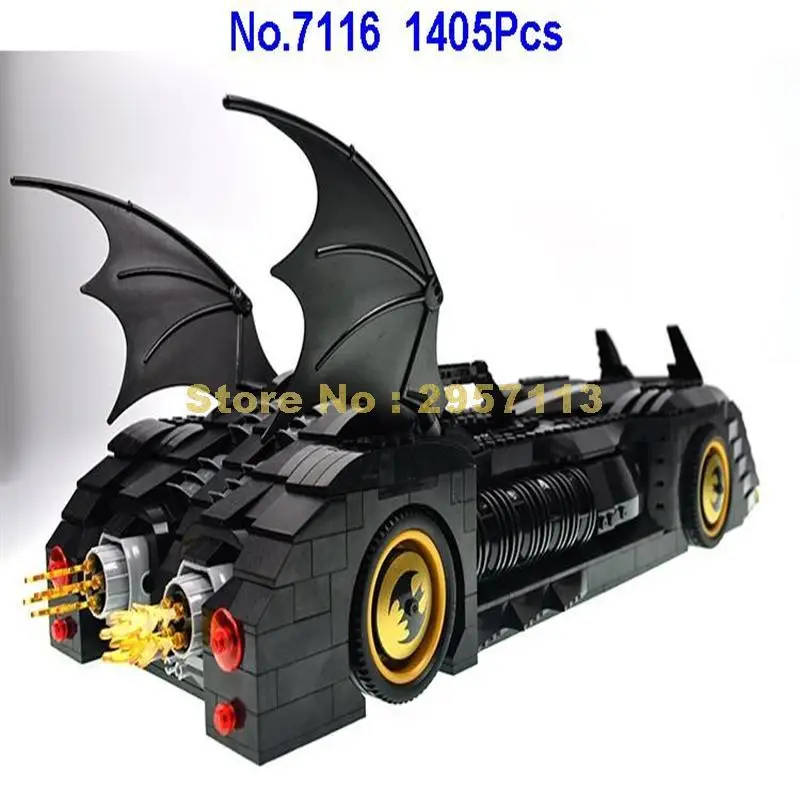 7116 1045 шт. Super Hero Бэтмен Ultimate Бэтмобиль строительные блоки совместимые 7784 Кирпич
