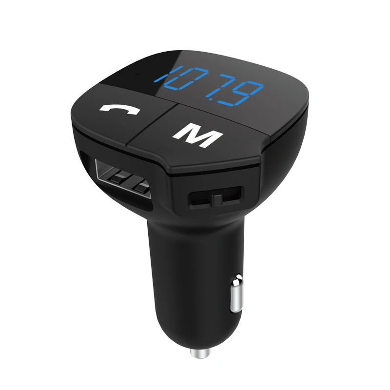 Черный JINSERTA Автомобильный MP3 аудио плеер Bluetooth fm-передатчик беспроводной fm-модулятор автомобильный комплект громкой связи ЖК-дисплей USB зарядное устройство для телефона - Название цвета: Черный
