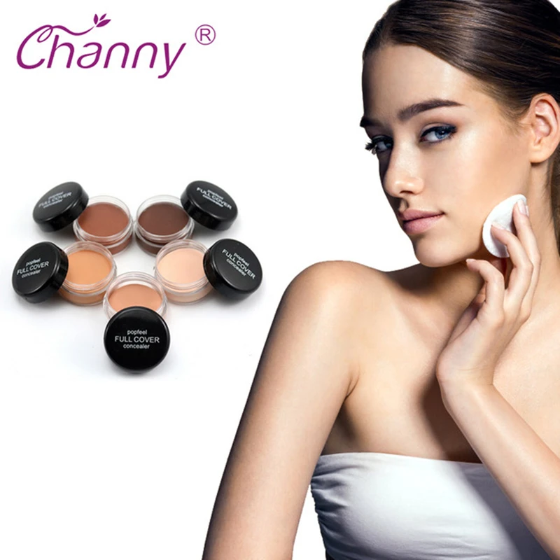 

Concealer Cream Facial Hide Blemish Face Eye Lip Creamy Concealers Cosmetic Tools Portable Round Cover Concealer Natu
