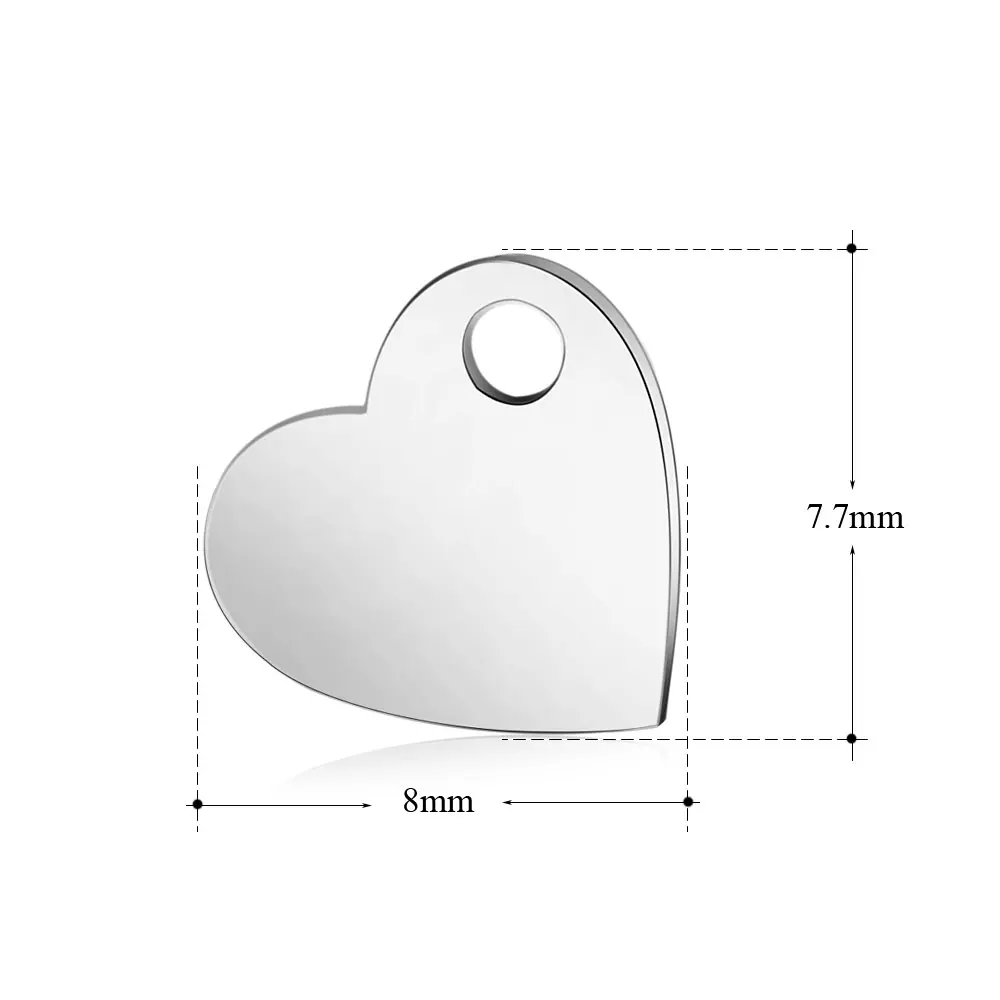 10 шт./лот, 316L, нержавеющая сталь, амулеты, сердца, виды амулетов, Подвески для изготовления ювелирных изделий, браслет, сделай сам, аксессуары ручной работы, подарок