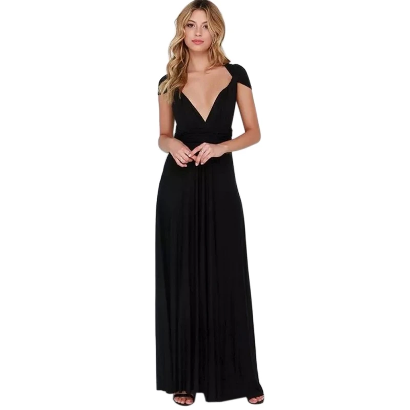 2019 Women Multiway Wrap Convertible Boho Maxi Club Dress Sexy Bandage Long Dress Party Bridesmaids Robe Femme