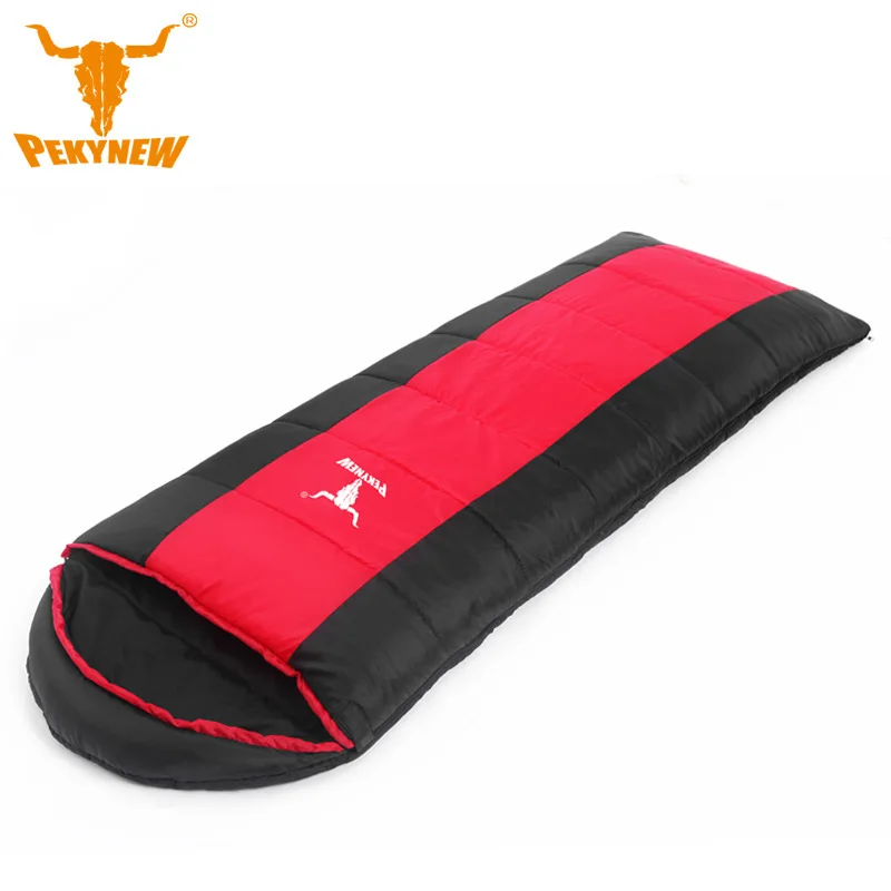 Pekynew outdoor hiking camping sleeping bag can be spliced couples three quarter envelope type polyester Keep warm bag 1.3kg