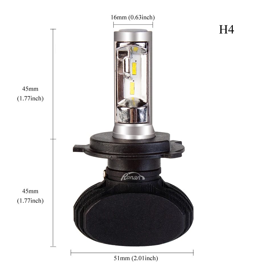 Ронан 10X S1 H4 светодиодный H7 H11 H8 HB4 H1 H3 HB3 автомобильные лампы для фар машины 50W 8000LM стайлинга автомобилей 6500K 4300K 8000K светодиодный автомобильной