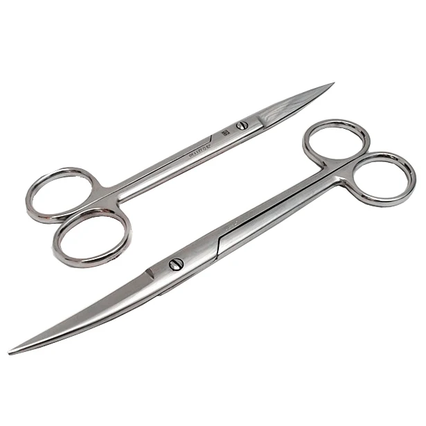 12.5cm-18cm Medical Surgical Trimming Scissors Straight Sharp Curved Gauze Stainless Steel Scissor