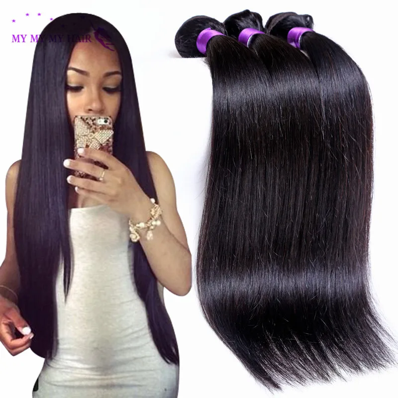 Brazilian Virgin Hair Straight 3 Bundle Deals Brazilian Straight Hair Mink Brazilian Hair Weave Bundles Wet And Wavy Human Hair