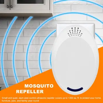 

Ultrasonic Pest Repeller Cockroach Mosquito Mouse Fly Electronic Electromagnetic Wave Insect Repeller 2 Pack