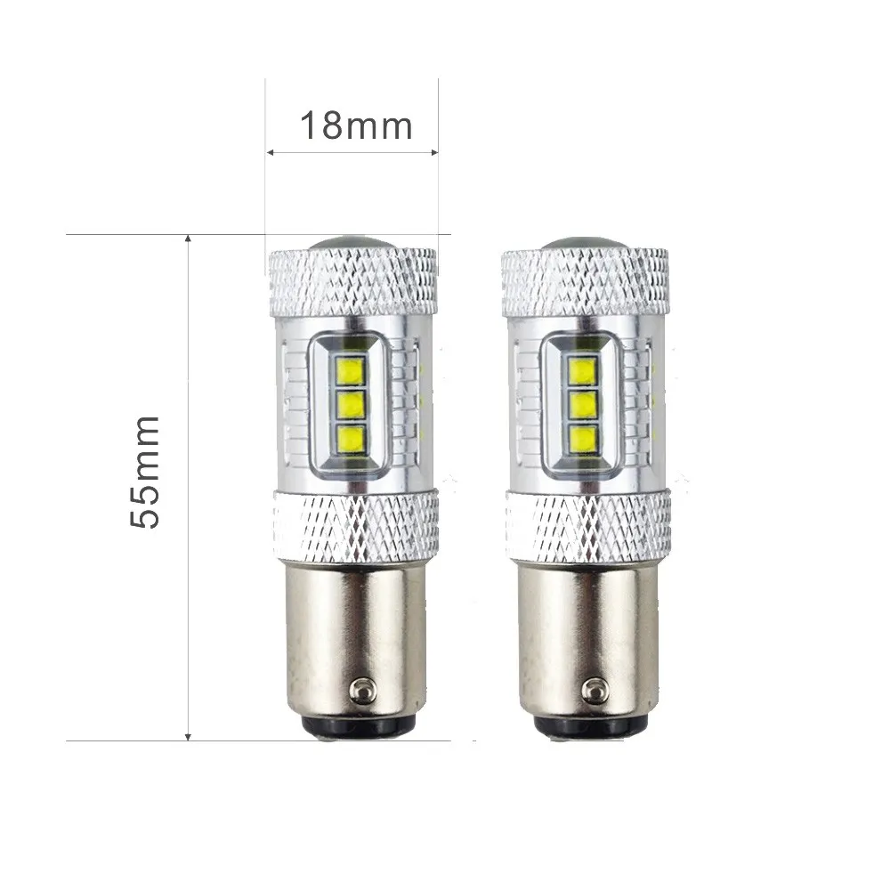 YnGia 1156 BA15S P21W Lampadine A LED, 10PCS 3SMD 7506 1141 Lampadina A LED 6000K Bianco 12V Sostituzione Per Retromarcia Segnale Di Girata Fanale Posteriore Freno Di Parcheggio Luce Di Camper
