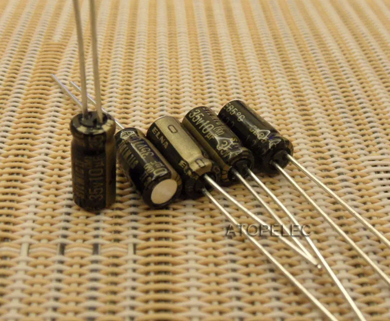 10uF 35V 10 шт в упаковке, новая ELNA SILMIC II электролитические конденсаторы Hi-Fi аудио 4,7 мкФ/10 мкФ/22 мкФ/33 мкФ/47 мкФ/100 мкФ/220 мкФ 16 V/алюминиевая крышка, 25В/с алюминиевой крышкой, 50В/63 V - Объем: 10uF 35V