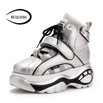 

WEIQIAONA 2019 New Women Shoes Short Boot Snow Boot Lace-up Warming Winter Casual Shoes Fashion Sneaker High Heels Cool Grils