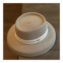Женская Весенняя и летняя шляпа черная элегантная вогнутая верхняя шляпа простая пляжная морское солнце шляпа M буквы