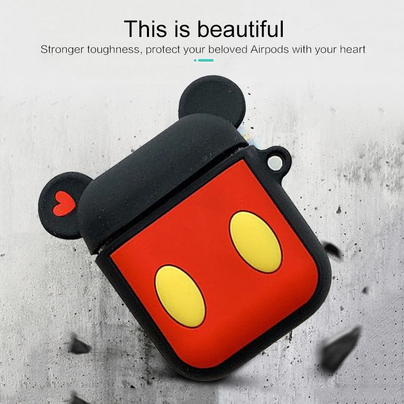 3D Cute Disney Earphone Case headset Cover For Apple Airpods Charging Case lovely girl earphones cartoon box for airpod case