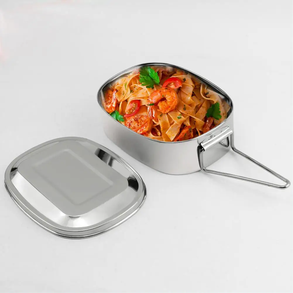 LanLan Stainless Steel School Lunch Box with Handle Food Container