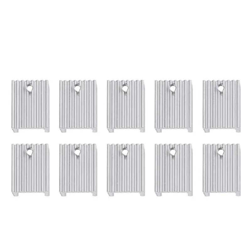 10pcs TO-220 Cooling Radiator Aluminum Sheet Heatsink Transistor Heat Sink Cooler Radiator Cooling For PC Computer Components