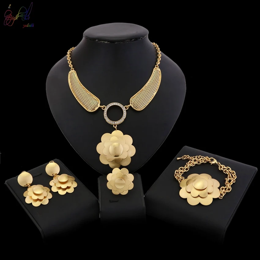 

YULAILI 2018 Free Shipping High Quality Popular Design Alloy Jewelry Set for Ladies Costume