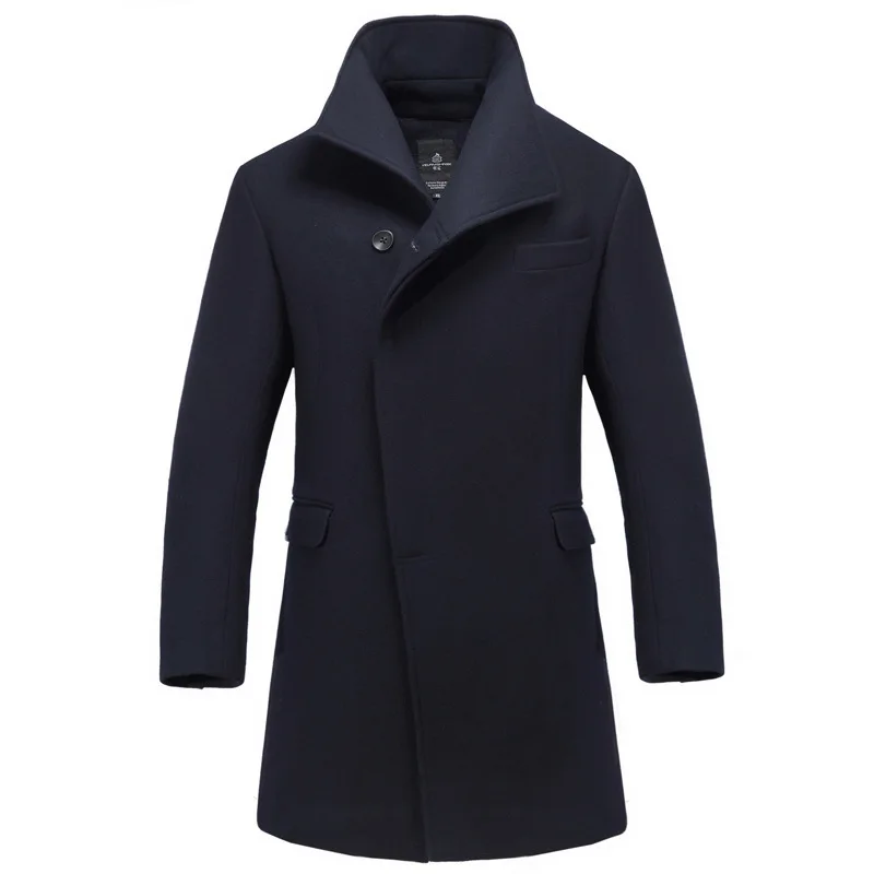 New Single Breasted Medium length Men Wool Coats N...