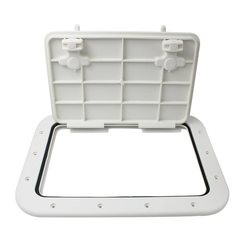 1 Pcs 425*315mm ABS Plastic Anti Aging Ultraviolet White Deck Marine Hatch Deck For Boat Yacht RV Non-Slip Removal Knob